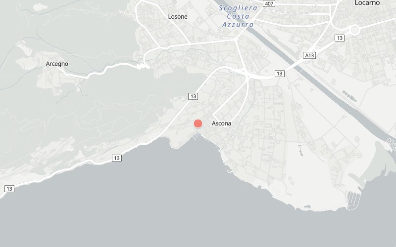 Karte von Ascona mit 1 Restaurants, die heute ein Mittagsmenü haben