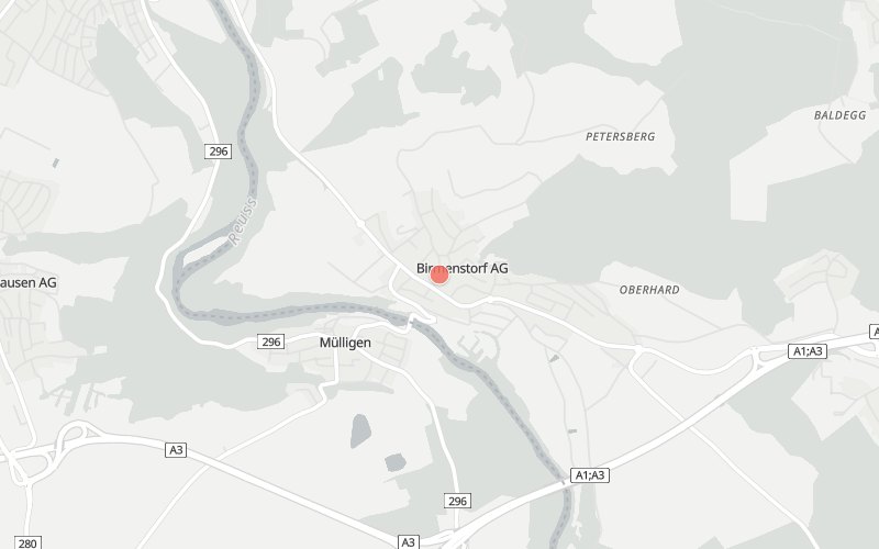 Karte von Birmenstorf AG mit 1 Restaurants, die heute ein Mittagsmenü haben