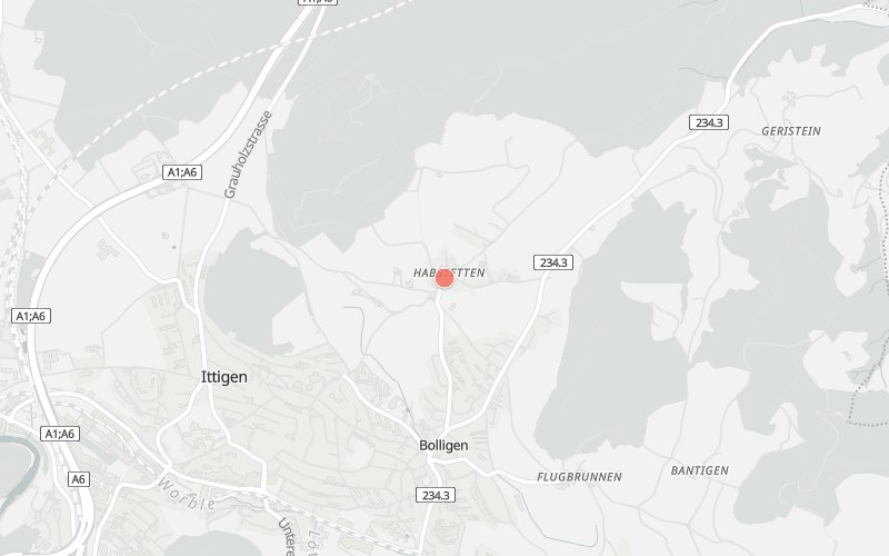 Karte von Bolligen mit 1 Restaurants, die heute ein Mittagsmenü haben