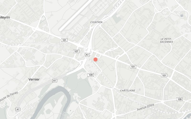 Karte von Châtelaine mit 1 Restaurants, die heute ein Mittagsmenü haben
