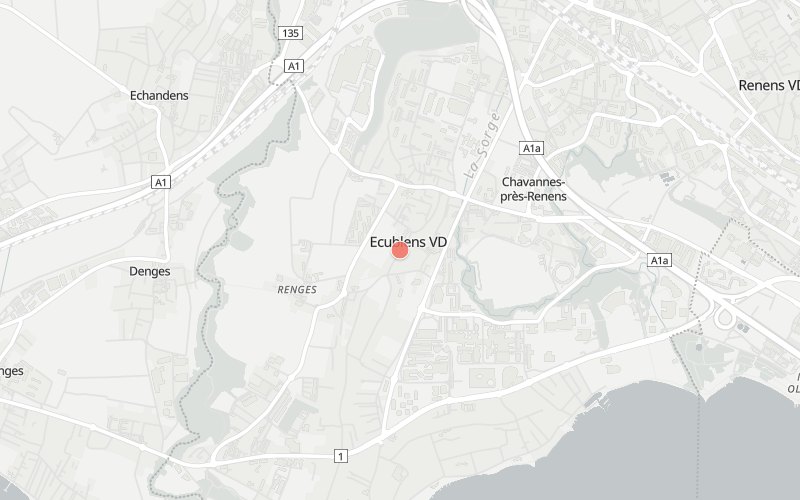 Carte de Écublens avec 1 restaurants proposant un menu du jour aujourd'hui