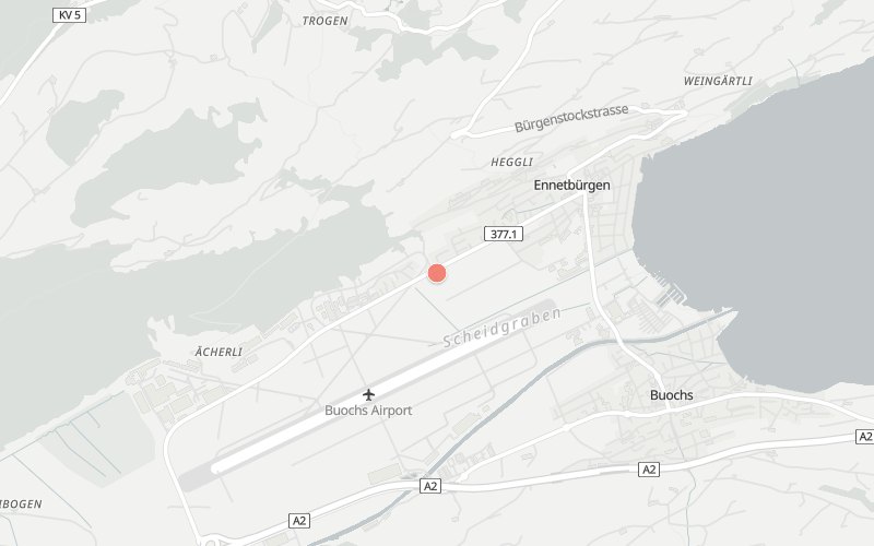 Karte von Ennetbürgen mit 1 Restaurants, die heute ein Mittagsmenü haben