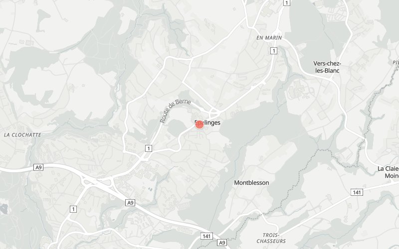 Karte von Epalinges mit 1 Restaurants, die heute ein Mittagsmenü haben