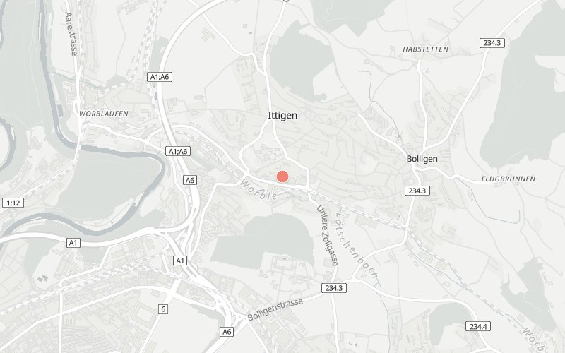 Karte von Ittigen mit 1 Restaurants, die heute ein Mittagsmenü haben