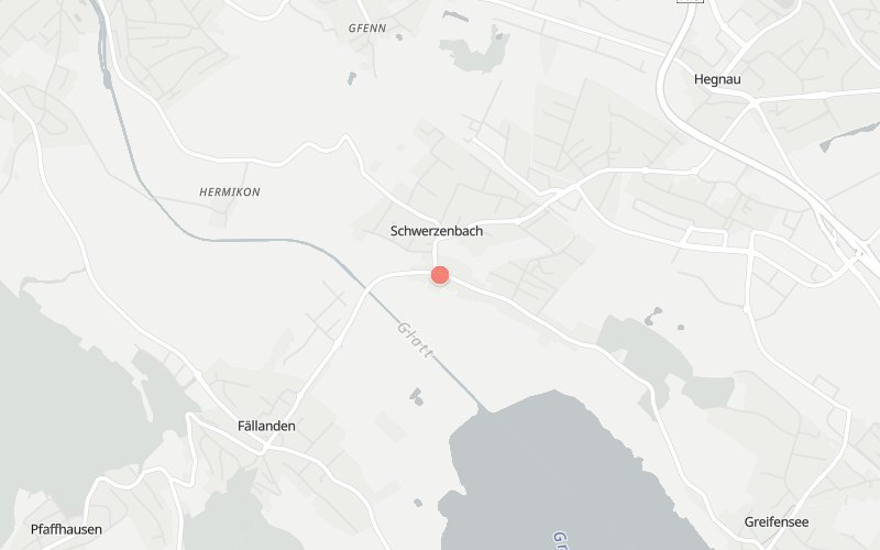 Karte von Schwerzenbach mit 1 Restaurants, die heute ein Mittagsmenü haben