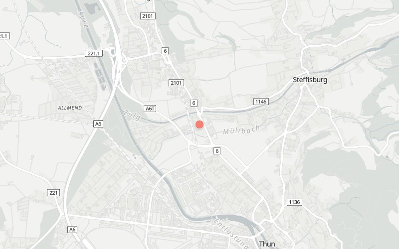 Karte von Steffisburg mit 1 Restaurants, die heute ein Mittagsmenü haben