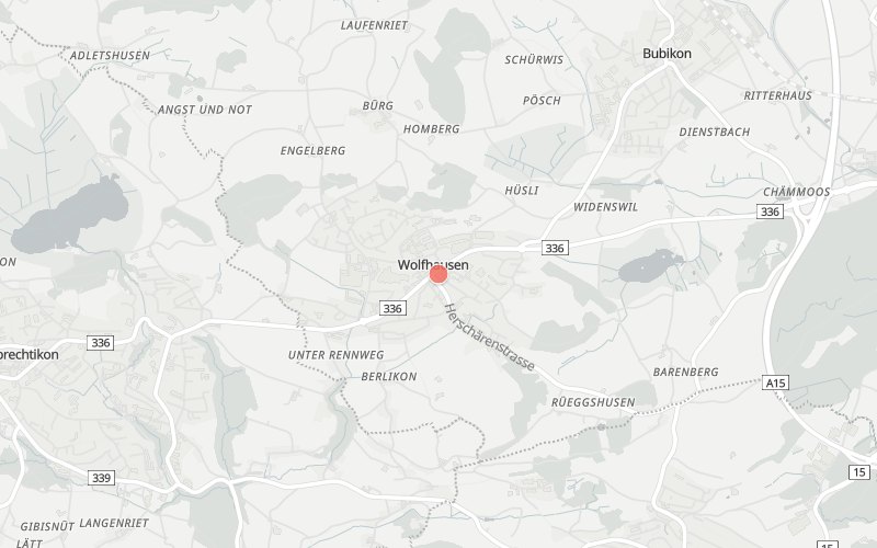Karte von Wolfhausen mit 1 Restaurants, die heute ein Mittagsmenü haben