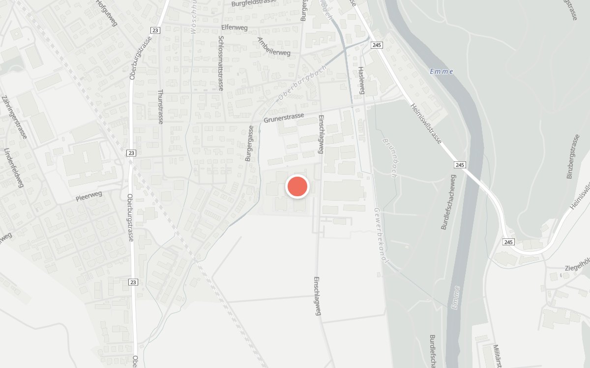 Karte: Restaurant Zentrum Schlossmatt Region Burgdorf, Einschlagweg 38, 3400 Burgdorf