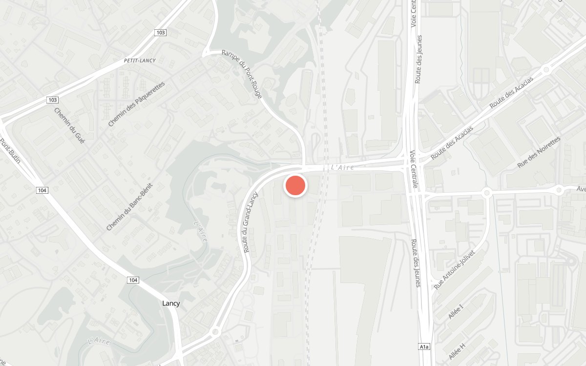 Karte: Adretissimo, Place de Pont-Rouge 2, 1212 Grand-Lancy