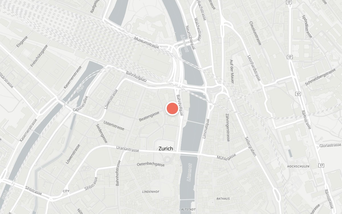 Karte: Dupont Brasserie & Bar, Beatenplatz 4, 8001 Zürich