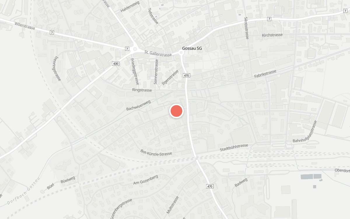 Karte: Bäckerei Konditorei Koller, Bedastrasse 4, 9200 Gossau SG