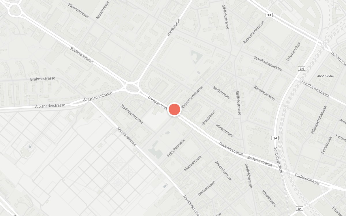 Karte: Sentosa, Badenerstrasse 310, 8004 Zürich