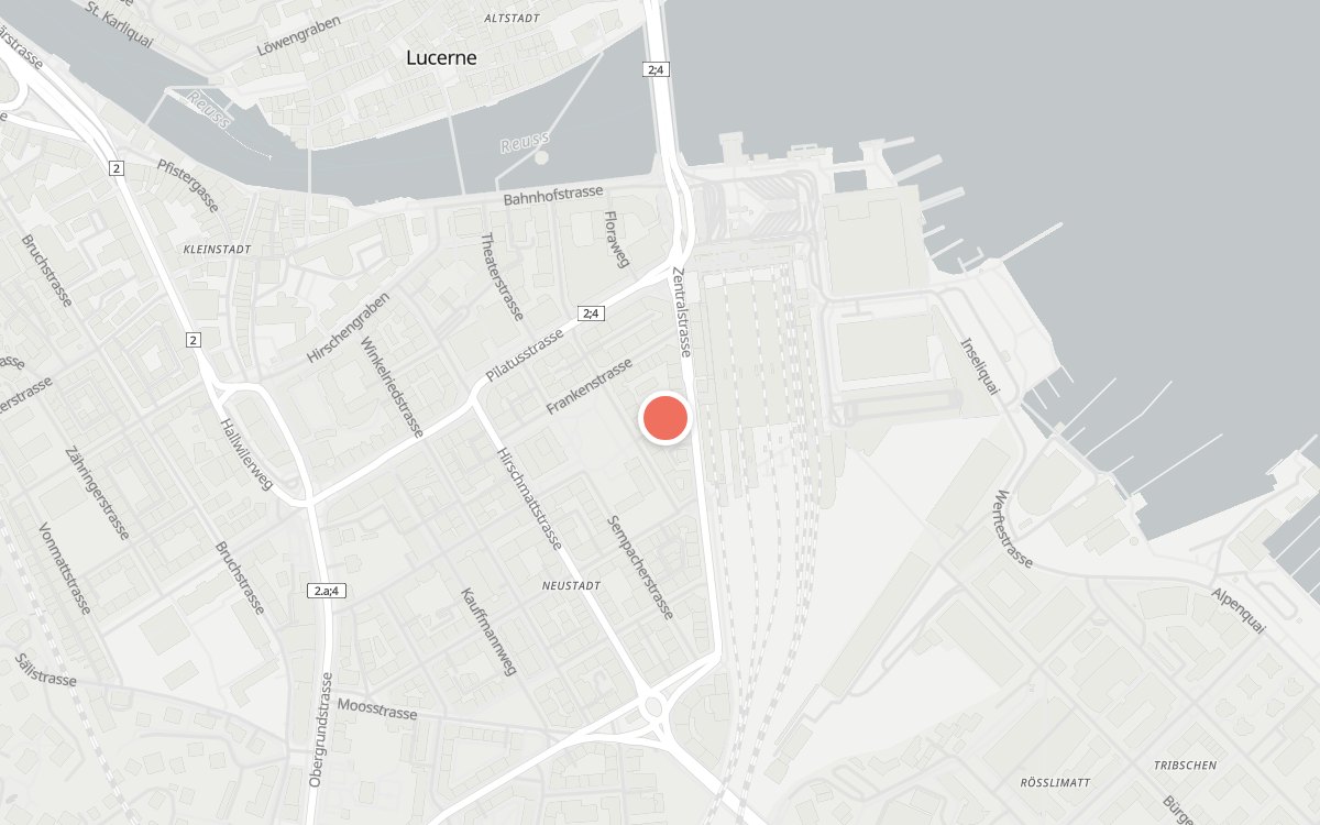 Karte: Hotel Continental-Park, Murbacherstrasse 4, 6003 Luzern
