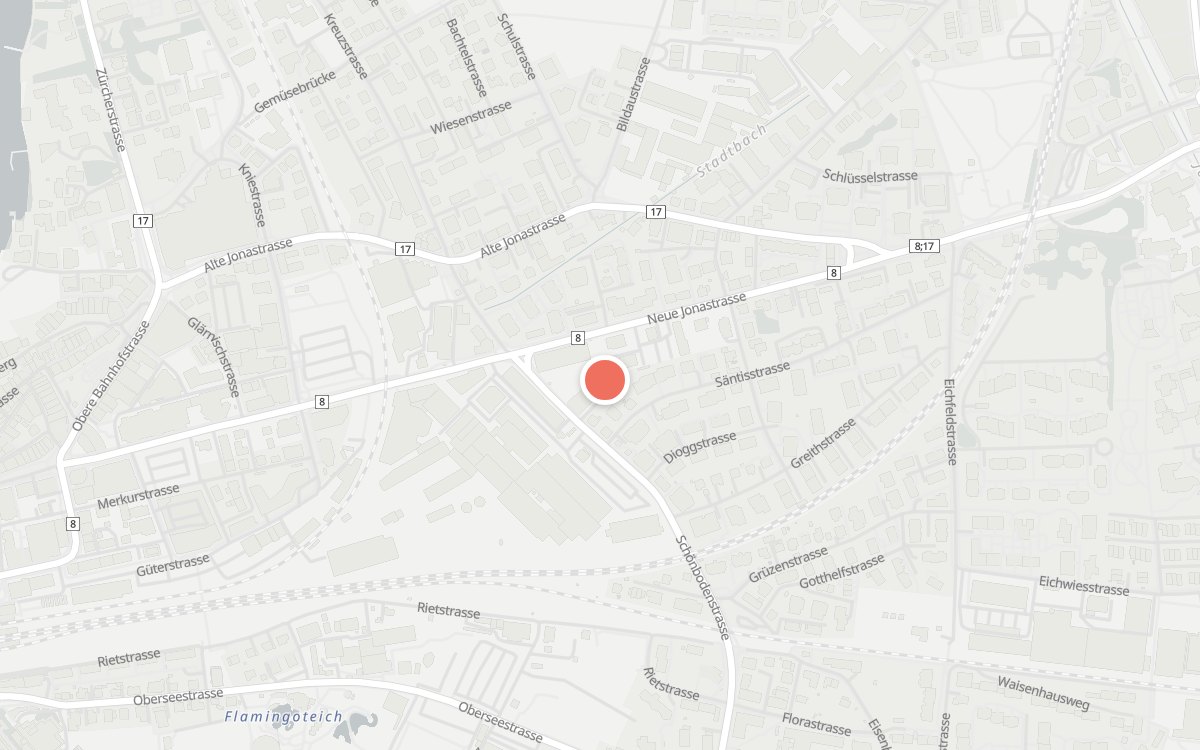 Karte: Werki, Schönbodenstrasse 5, Rapperswil-Jona