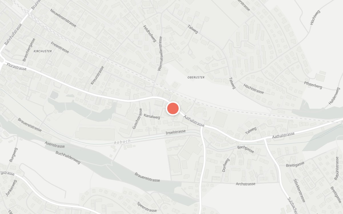 Karte: Pinsarella, Aathalstrasse, 8615 Zürich