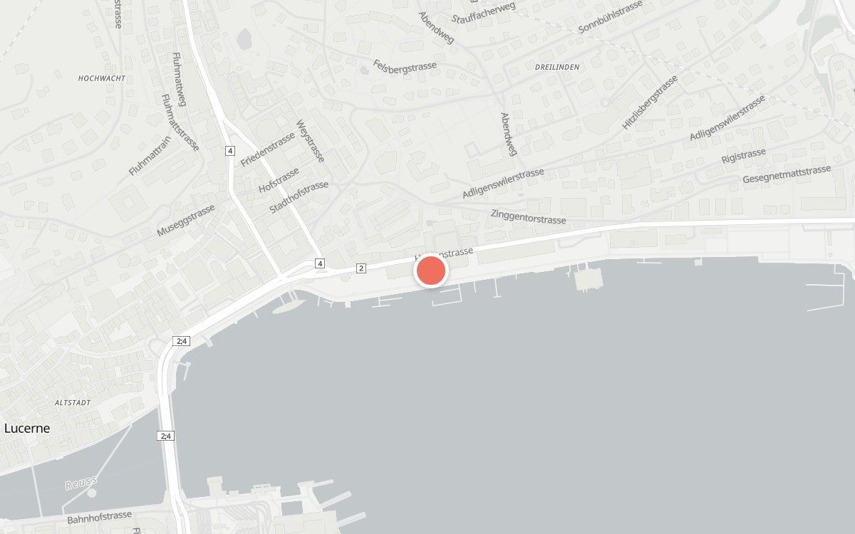 Karte: Grand Hotel National, Haldenstrasse 4, 6006 Luzern