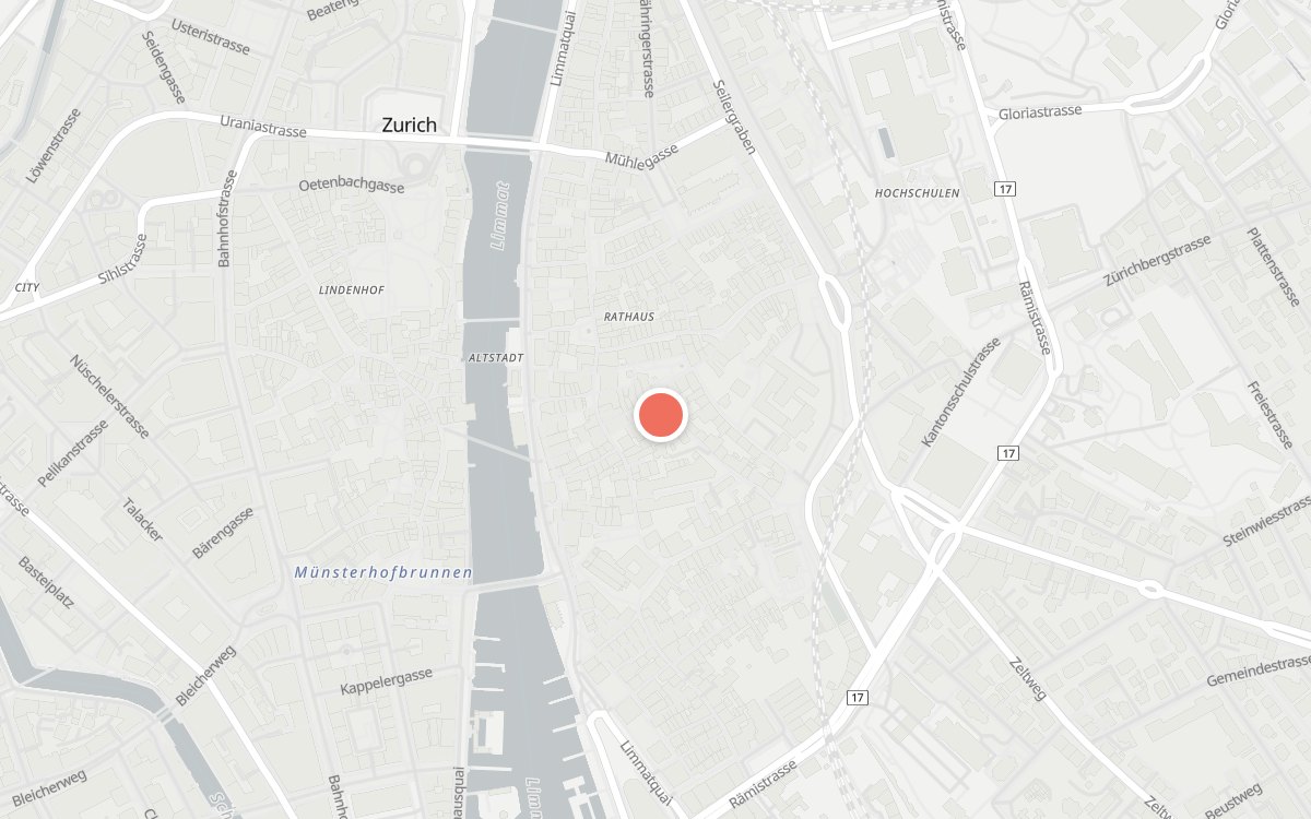 Karte: Hôtel Bourbon at Turm, Obere Zäune 19, 8001 Zürich