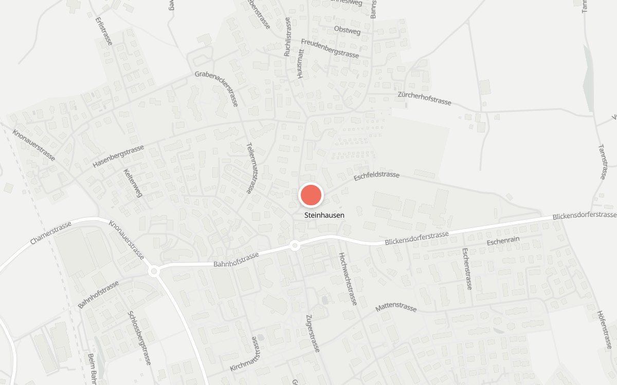 Karte: Masuree Thai Shop GmbH, Bannstrasse 2, 6312 Steinhausen