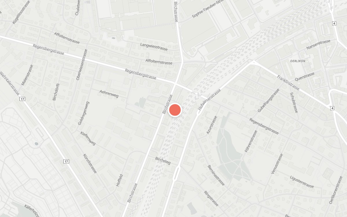 Karte: Giesserei Oerlikon, Birchstrasse 108, 8050 Zürich