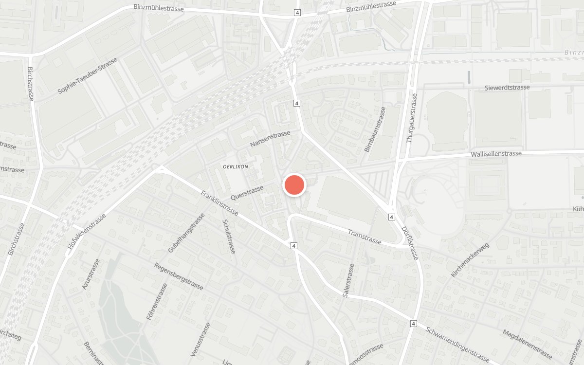 Karte: Metzgerhalle, Schaffhauserstrasse 354, 8050 Zürich