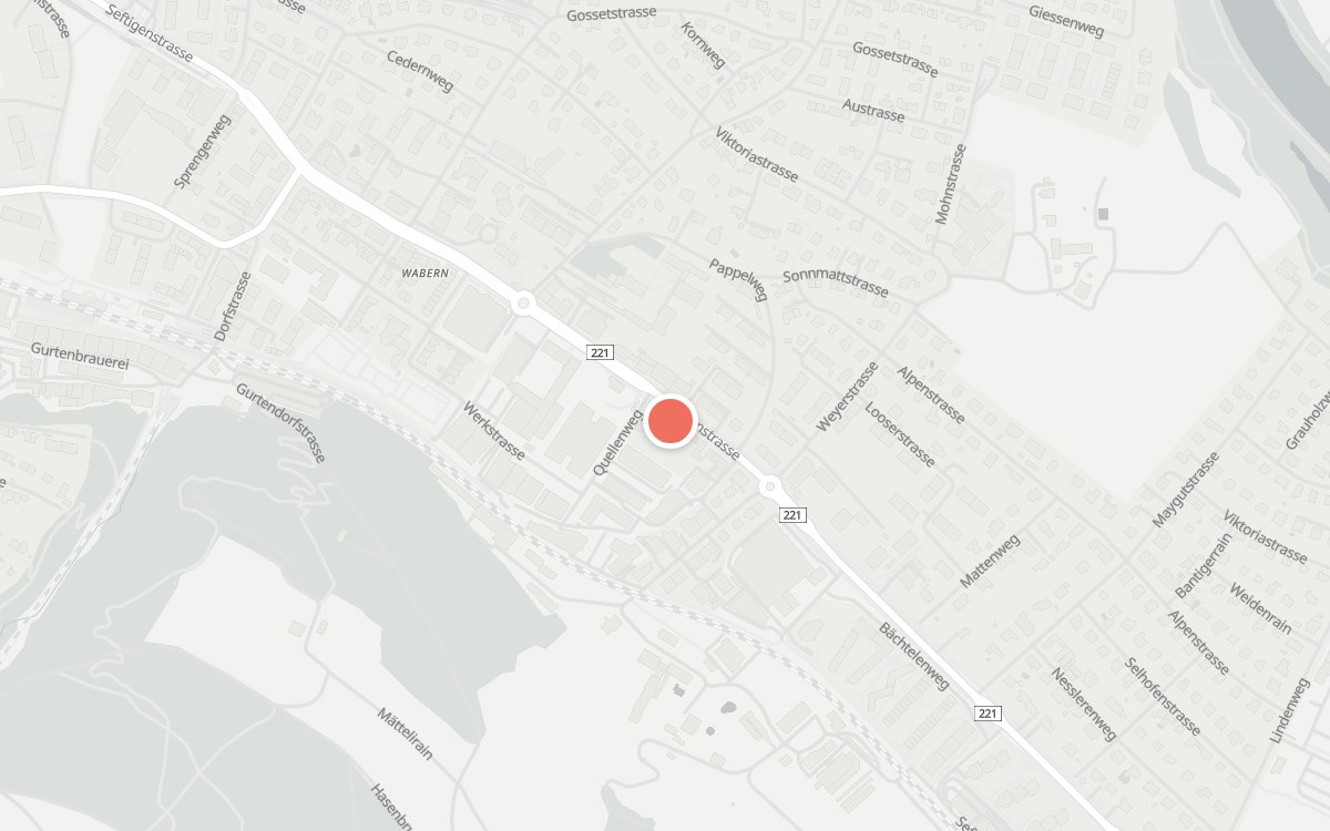 Karte: bistro Bächtelen, Seftigenstrasse 280, 3084 Wabern