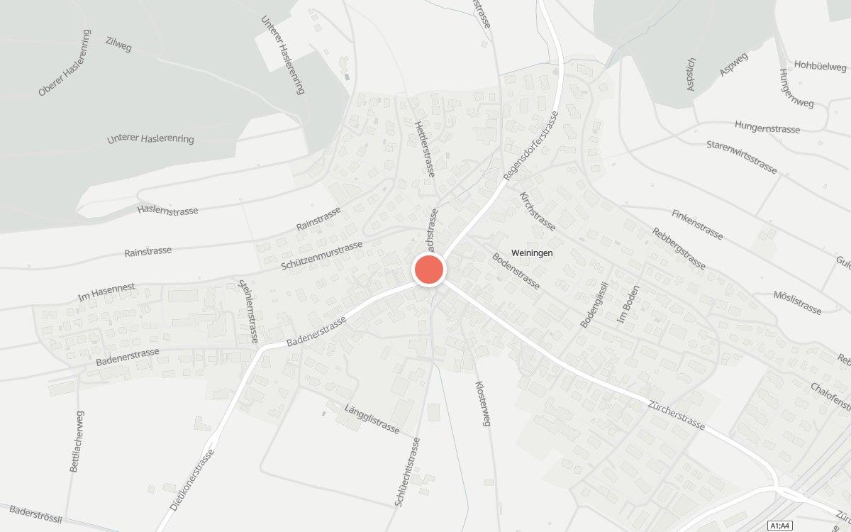 Karte: Linde, Badenerstrasse 2, 8104 Weiningen (ZH)