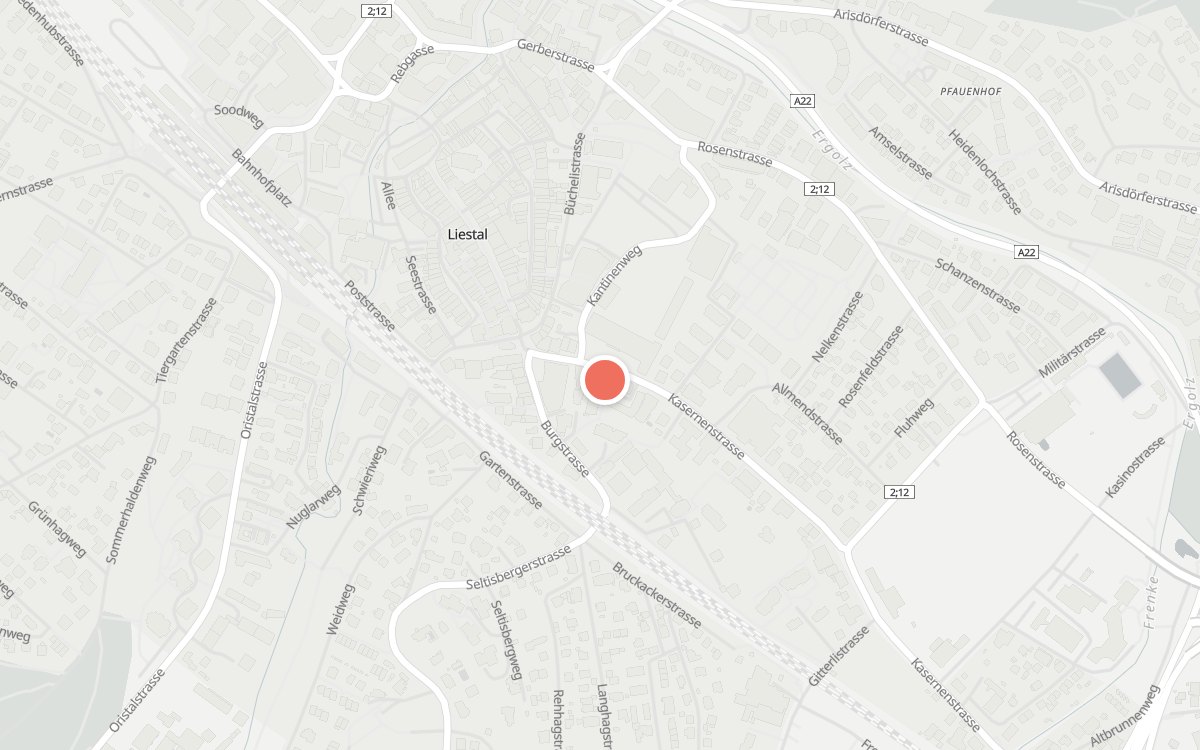 Karte: Restaurant zur Kanonenkugel, Kasernenstrasse 18, 4410 Liestal