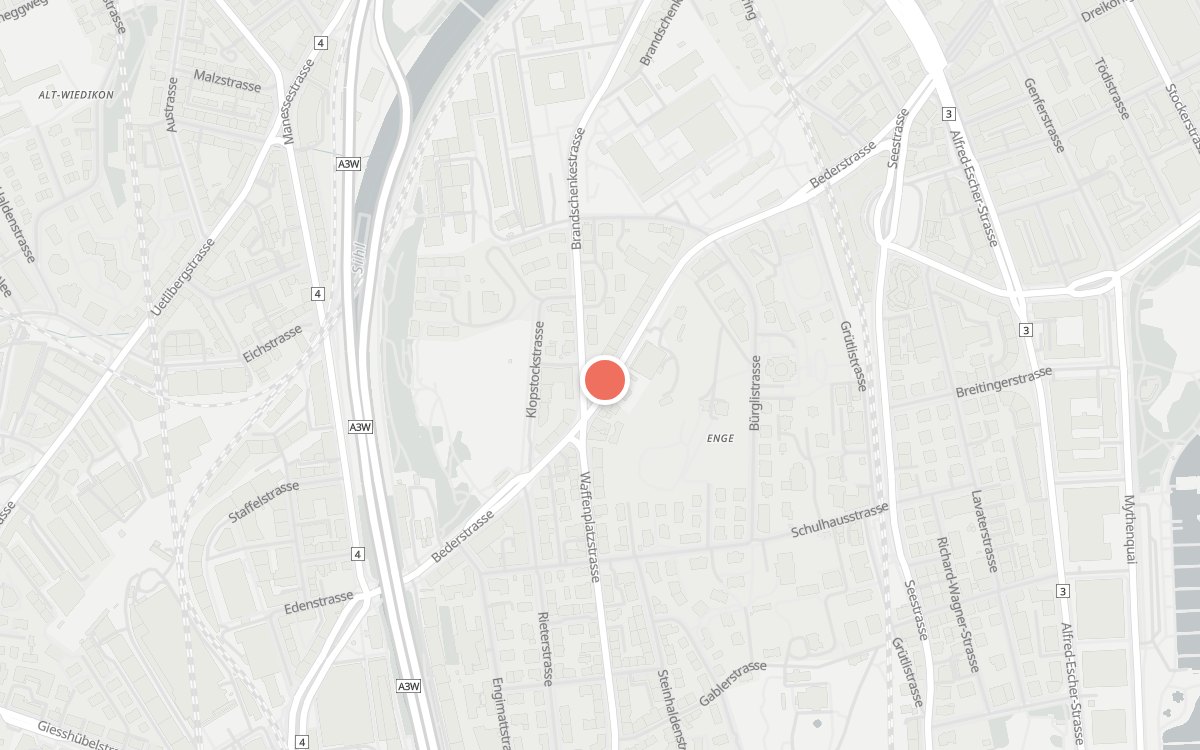 Karte: Bederbar, Zürich