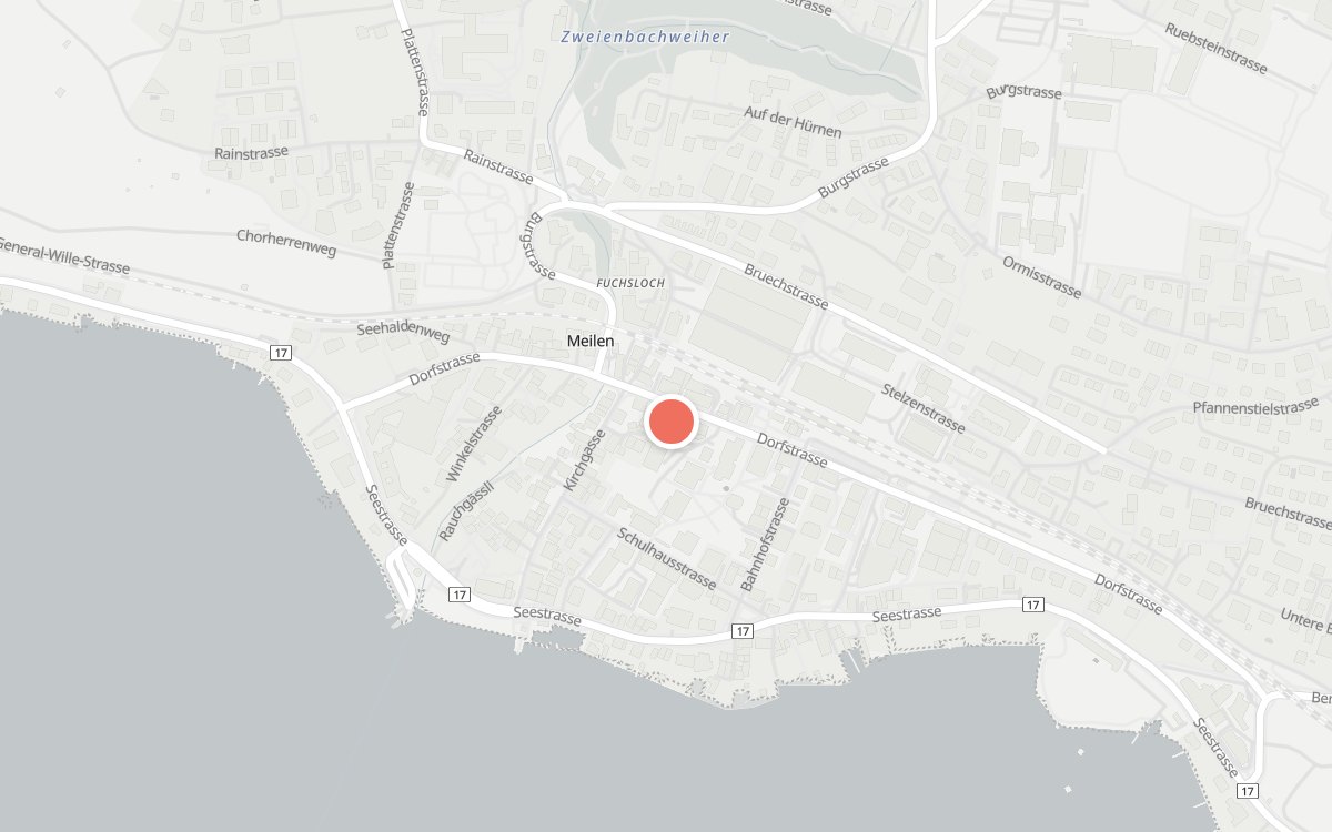 Karte: Steiner, Dorfstrasse 78, 8706 Meilen