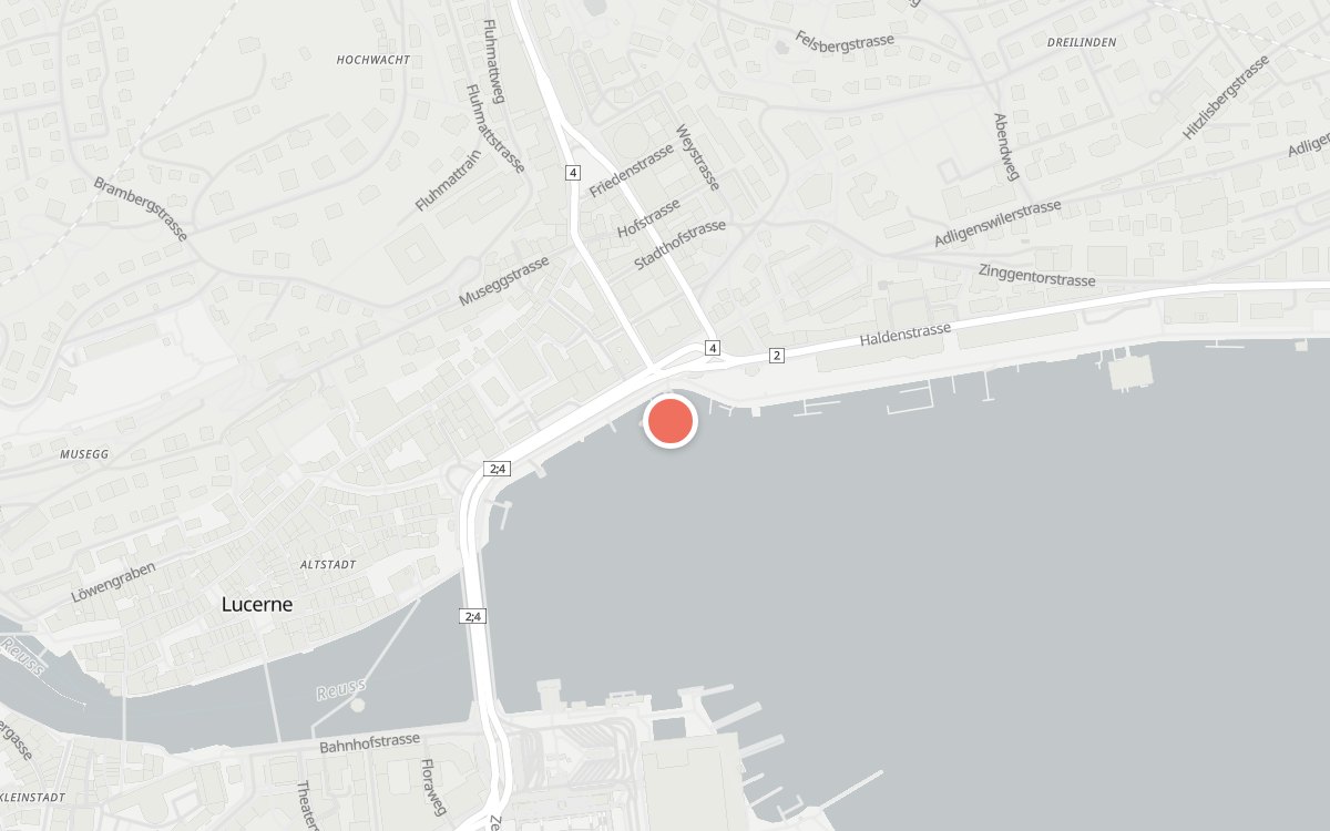 Karte: Wilhelm Tell, Landungsbrücke 9, 6006 Luzern
