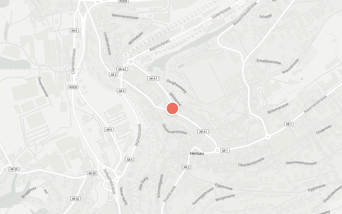 Karte: Ristorante Pomodoro, Bahnhofstrasse 17, 9100 Herisau