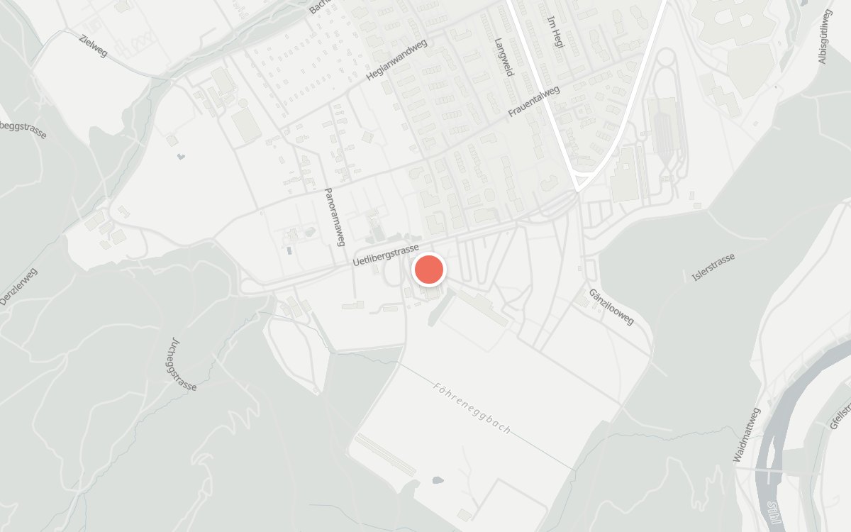 Karte: Schützenhaus Albisgüetli, Uetlibergstrasse 341, 8045 Zürich