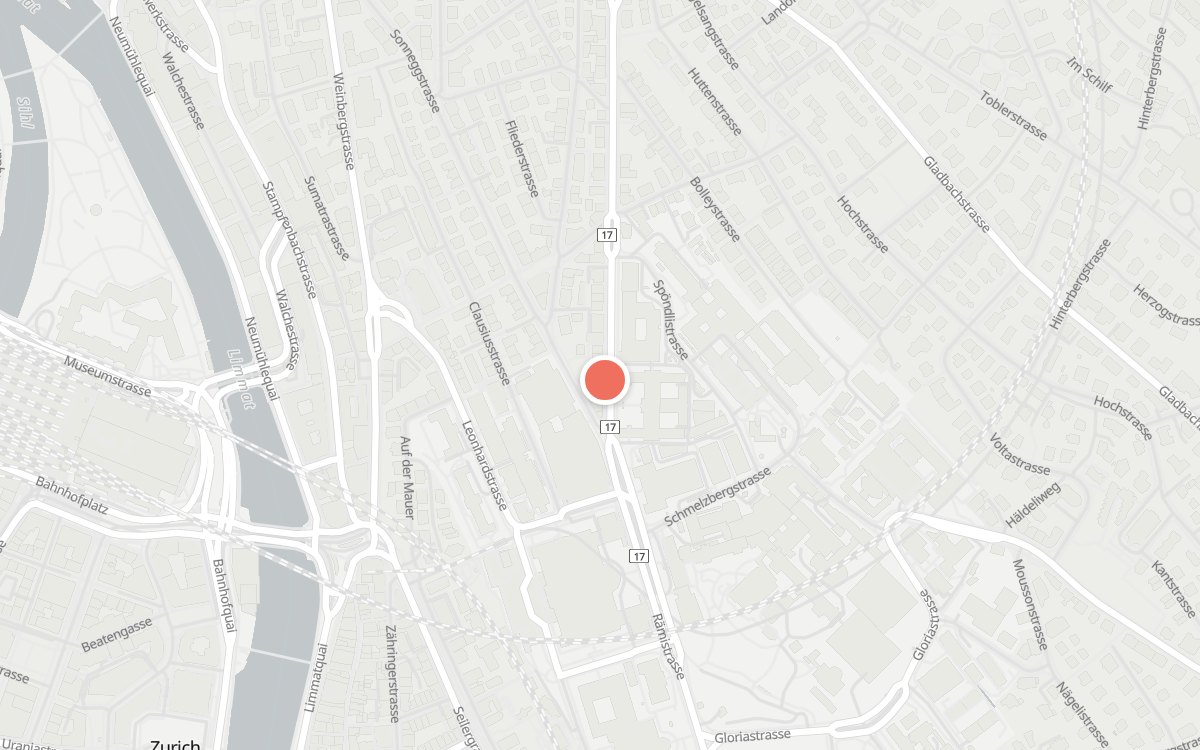 Karte: Hot Pasta, Universitätstrasse 15, Zürich
