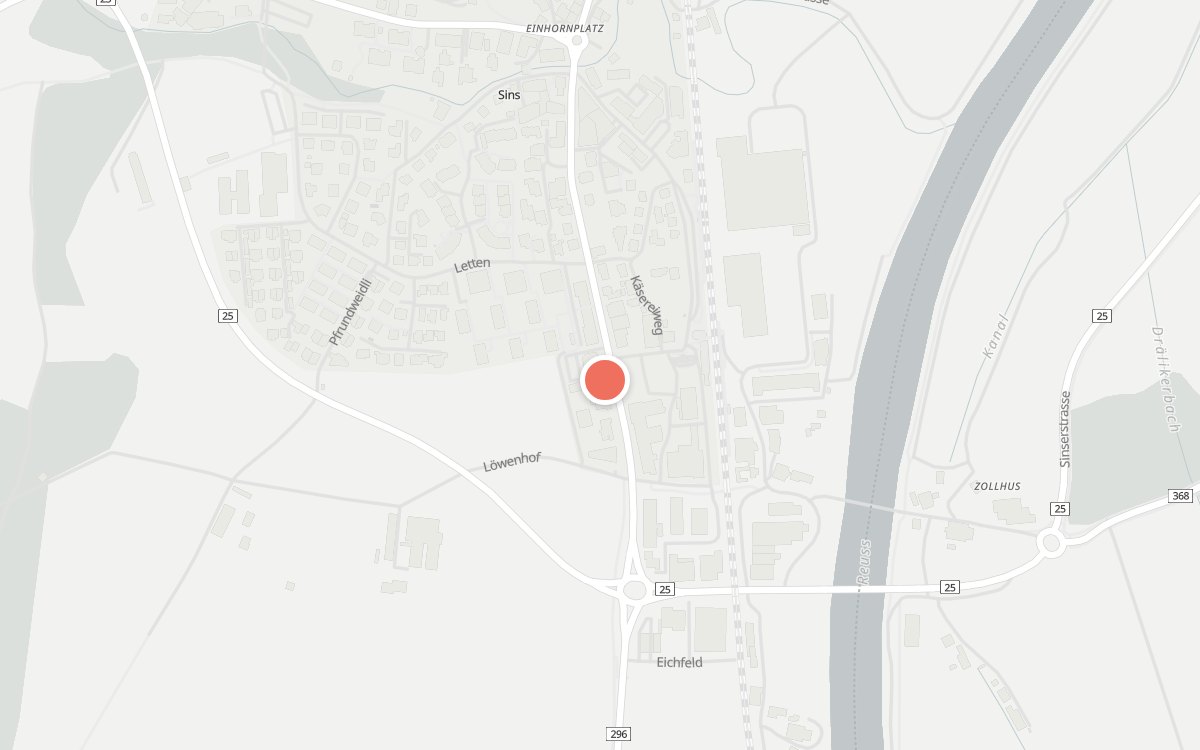 Karte: Landgasthof Löwen GmbH, Luzernerstrasse 22, 5643 Sins