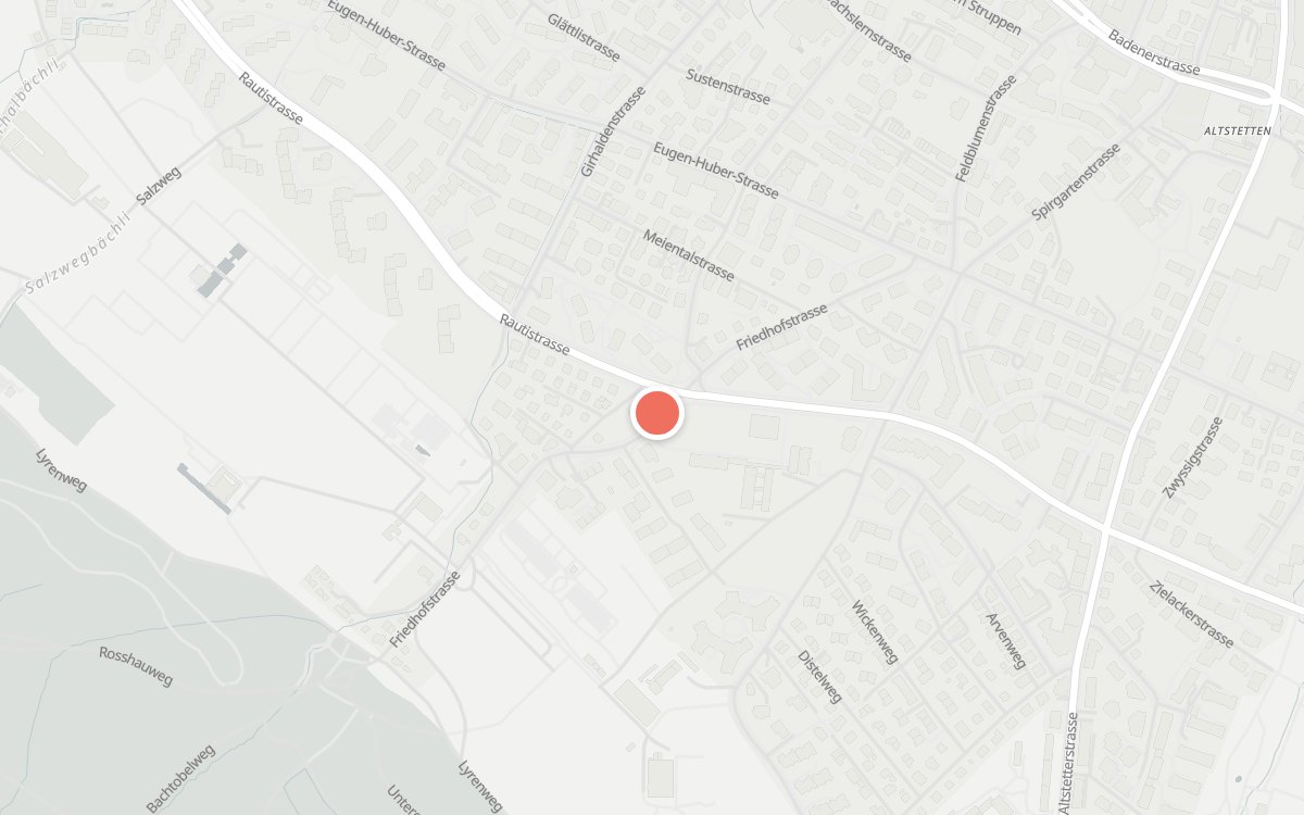Karte: Kafi Öfeli, Rautistrasse 281, 8048 Zürich