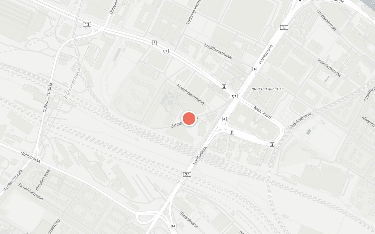 Karte: k2, Zahnradstrasse 22, 8005 Zürich