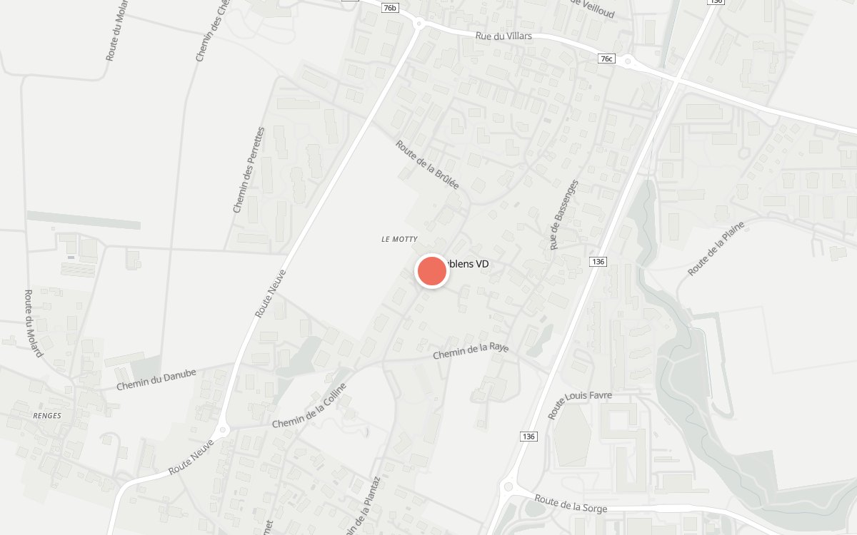 Plan : Auberge communale Le Motty, Place du Motty 6, 1024 Ecublens