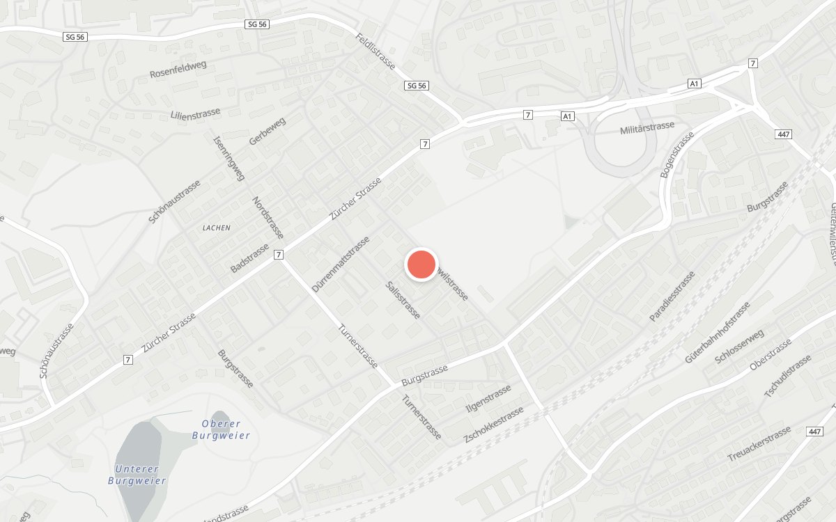 Karte: Helvetia, Vonwilstrasse 39, 9000 St.Gallen