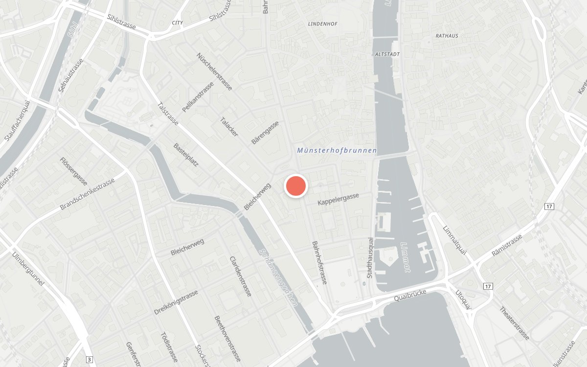Karte: Sprüngli Café & Restaurant, Bahnhofstrasse 21, 8001 Zürich