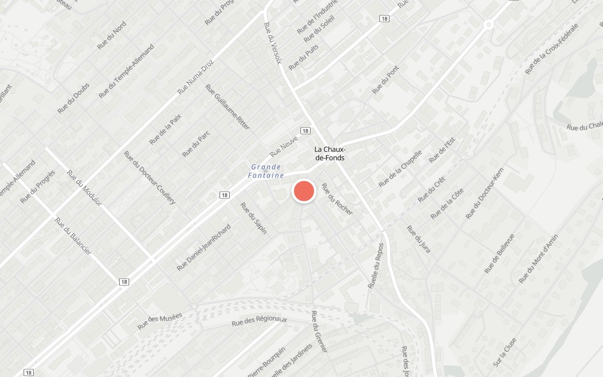 Plan : Le Panetier, Rue du Grenier 12, 2300 La Chaux-de-Fonds