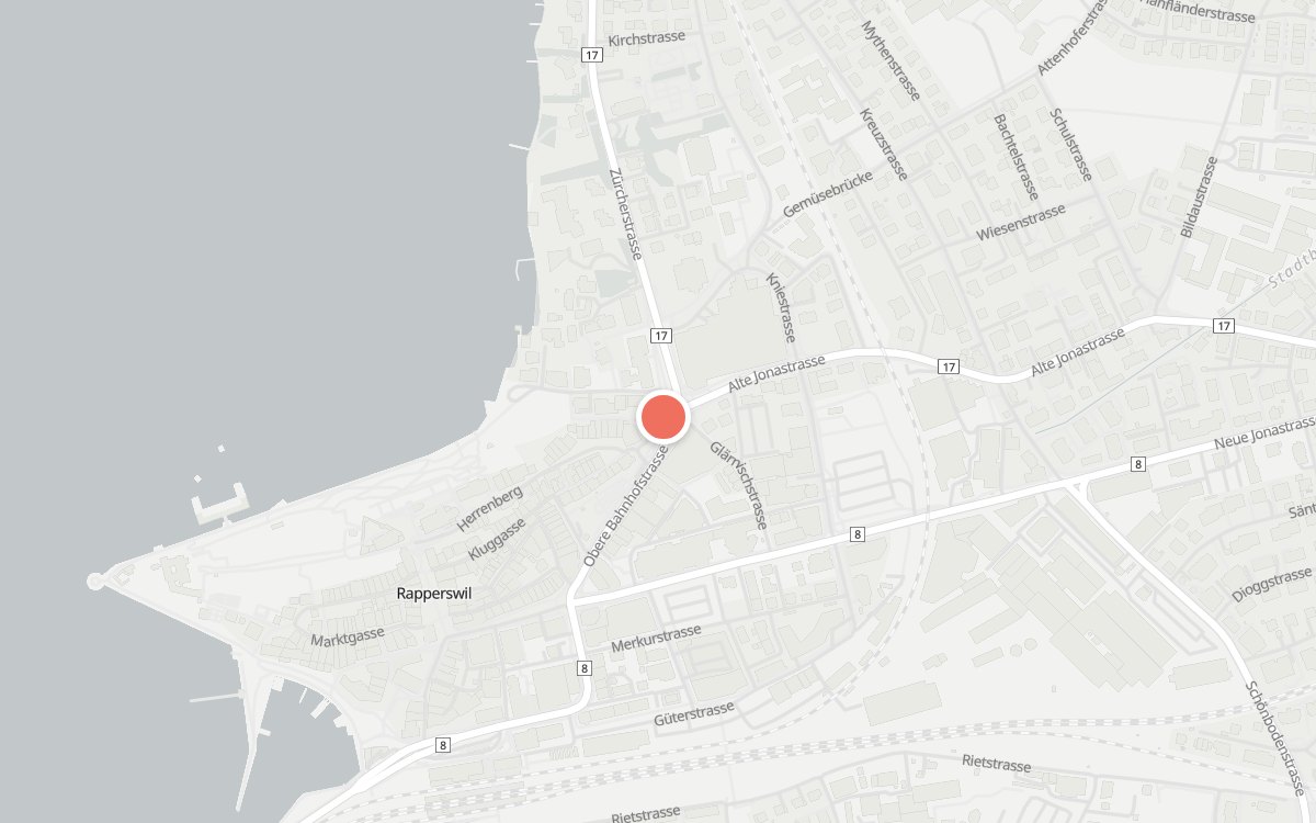 Karte: Steiner, Stadthofplatz 1, 8640 Rapperswil SG