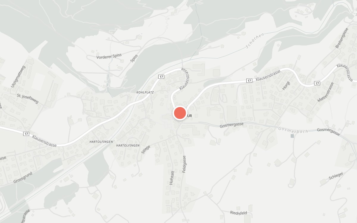 Karte: Gasthaus Adler, Klausenstrasse 137, 6463 Bürglen