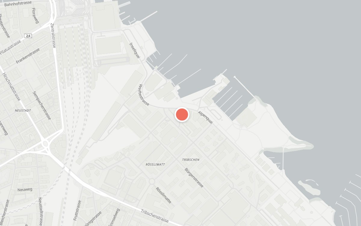 Karte: wärchbrogg, Alpenquai, 6002 Luzern