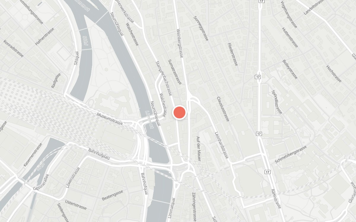 Karte: Wüst Bäckerei, Stampfenbachstrasse 30, 8006 Zürich