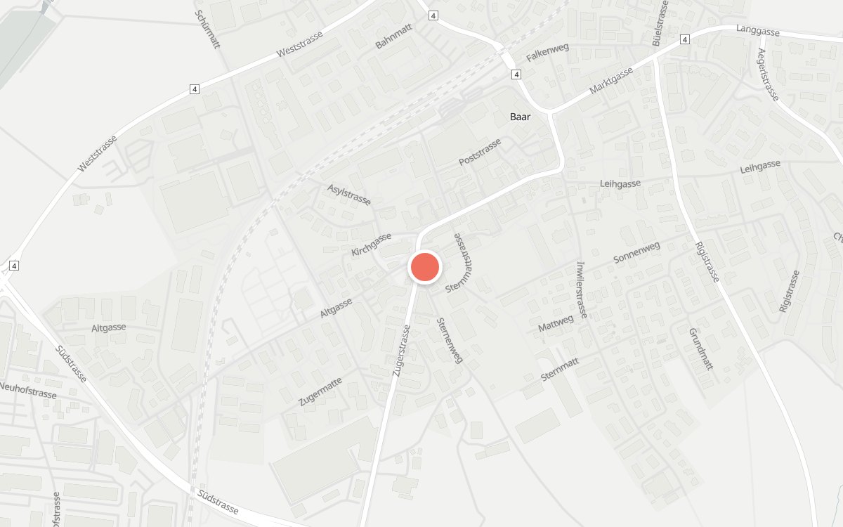 Karte: Thai Benjarong, Zugerstrasse, 6340 Zug