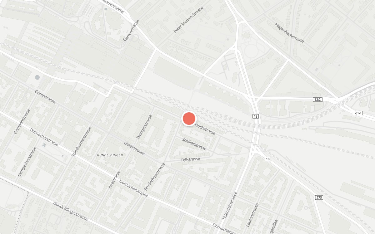 Karte: Restaurant Bundesbahn, Hochstrasse 59, 4053 Basel