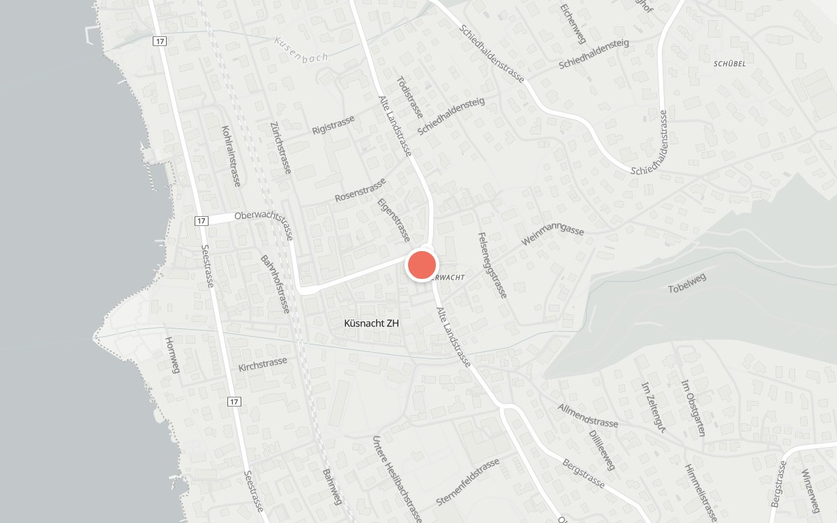 Karte: Metzgerei Oberwacht, Zürich