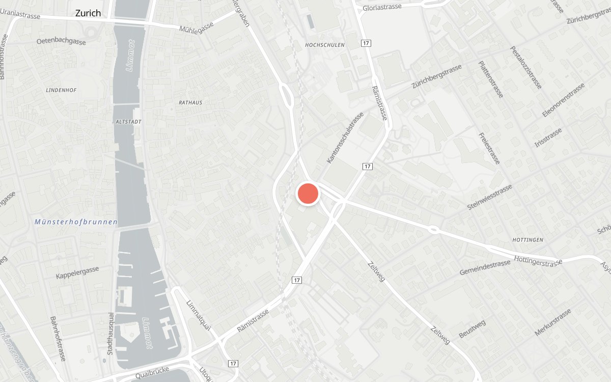 Karte: Bei Moudi am Kunsthaus, 1, 8001 Zürich