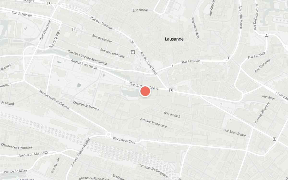 Plan : Le Matcha Picchu, Rue du Grand-Chêne 7-9, 1003 Lausanne