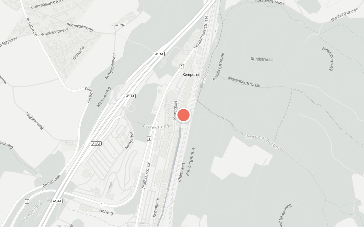 Karte: Restaurant The Valley, Kemptpark 11, 8310 Kemptthal